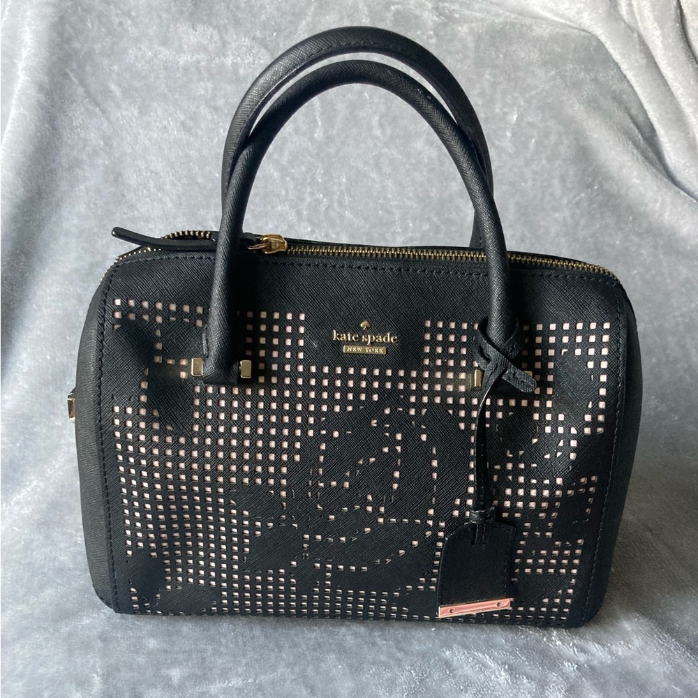 Kate Spade Black Perforated Satchel